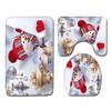 3D Toilet Floor Mat Bathroom Mat Christmas Three-Piece Foot Mat E-Commerce