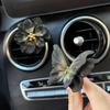 1Pc Premium Black and Gold Butterfly and Camellia Car Air Freshener, Car Air Conditioning Vent Decoration, Car Interior Accessories