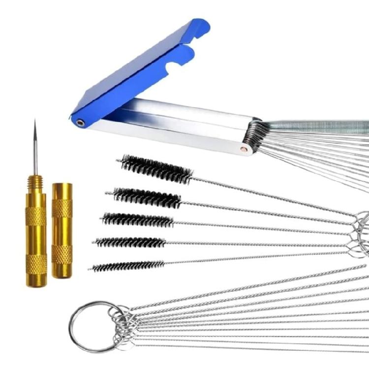 Carburetor Cleaning Tool Carbon Dirt Jet Remove Brushes Needle Carb Jet Cleaner