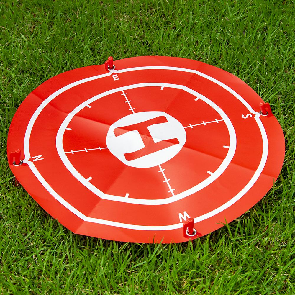 Reflective Drone Landing Pad Large Portable 23.62"(60cm) Fast-fold Double Sided Waterproof Landing Pad Drone Accessories Blue Red