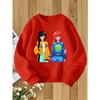 European Size unisex Round Neck Hoodie Fashion Print Versatile Top
