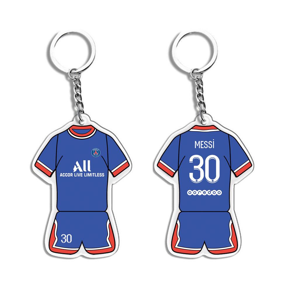Porte-clés Joueur Étoile: Messi, Ronaldo, Neymar - Souvenirs et Cadeaux de Football en Acrylique