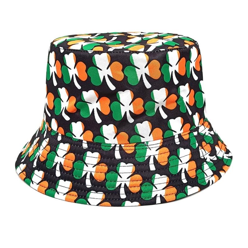 

Fisherman Hat Bucket Hat for Girls Shamrock Reversible Casual Hat for Sports Gym Mountain Camping Hat Outdoor Sunshade 1