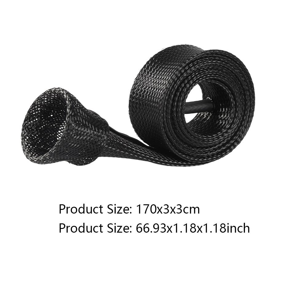 6Pcs Fishing Rod Cover with Elastic Rope Fishing Spinning Rod Socks Breathable Braided Mesh Rod Cover Fishing Tool Accessories
