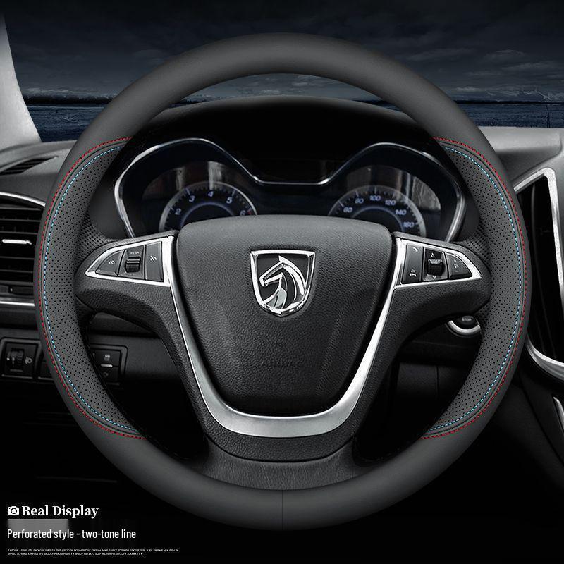 Universal Genuine Leather Anti-slip Steering Wheel Cover for Baojun Models