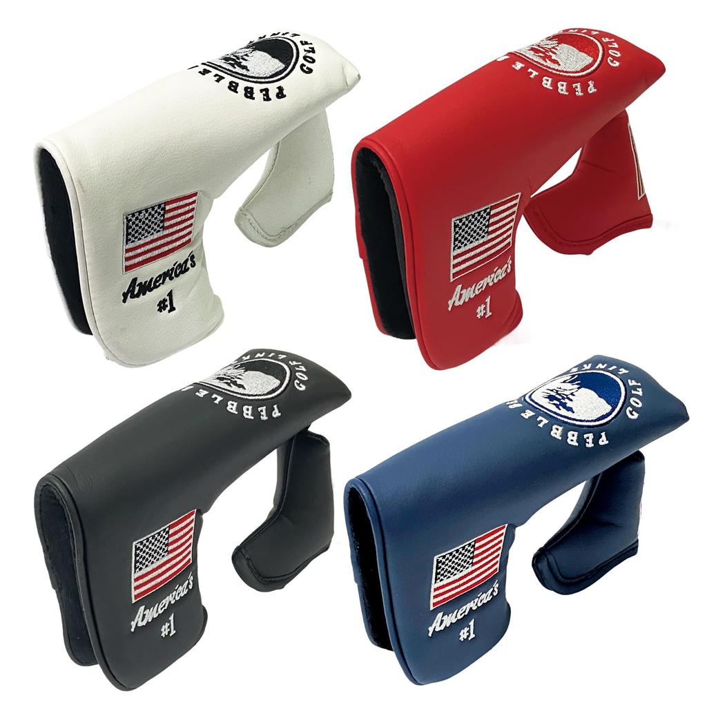 Putter Cover Pin Type Golf Cover Kompatibilní s Scotty Cameron Odyssey s magnetickým kroužkem na klíče American Tree (Červené)