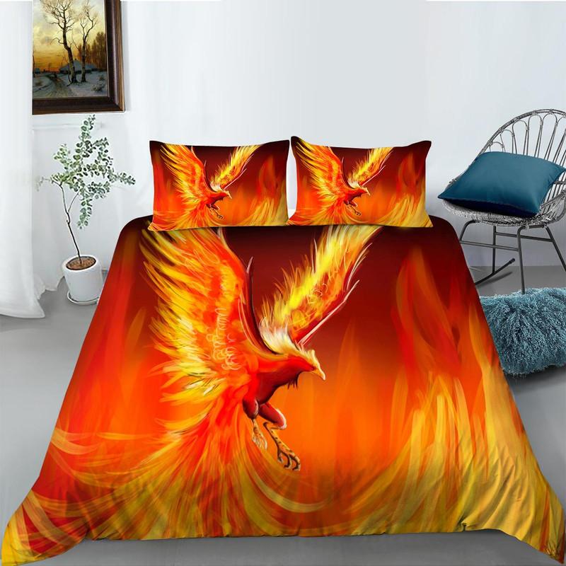 Exotic Style Print Bedding Set Comforter Duvet Cover Microfiber Breathable Warm Quilt Covers Home Bedclothes Children Gift