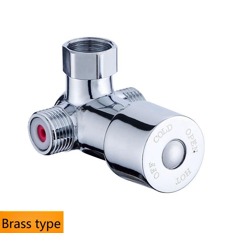 Bathroom Mixing Valve G12 Hot Cold Water Mixing Valve Thermostatic Shower Faucet Water Heater Adjustable Ratio Tool