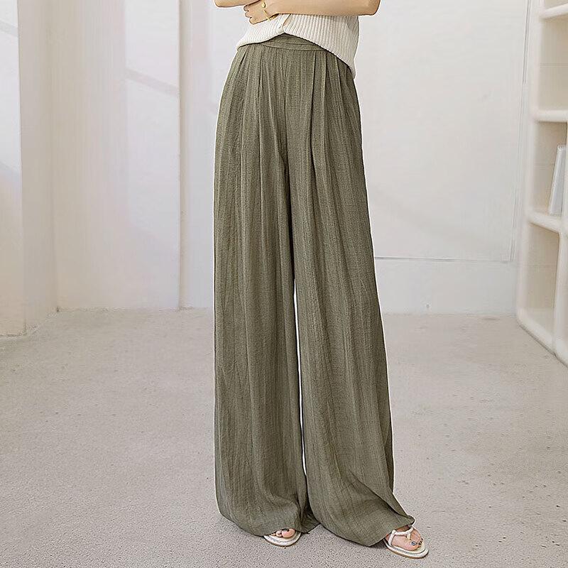 Women s High-Waisted Wide-Leg Casual Pants S