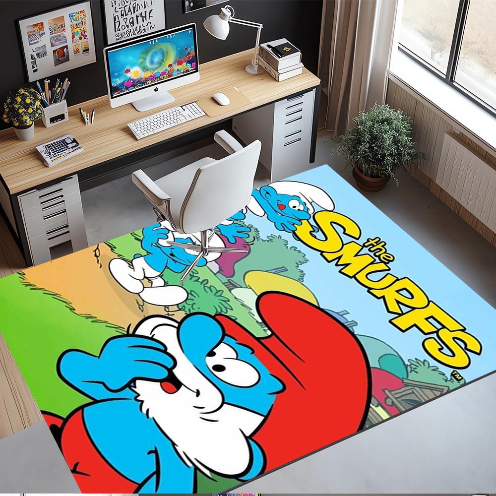The Smurfs Printed Carpet,Rug,for Office Chair Living Room Bedroom Kitchen Room Decor Gifts.