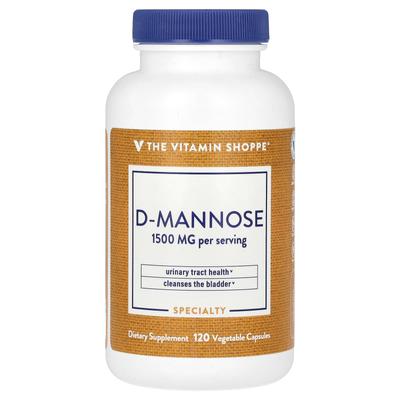 D-Mannose, 1,500Mg, 120 Veggie Caps (500Mg Per Capsule)