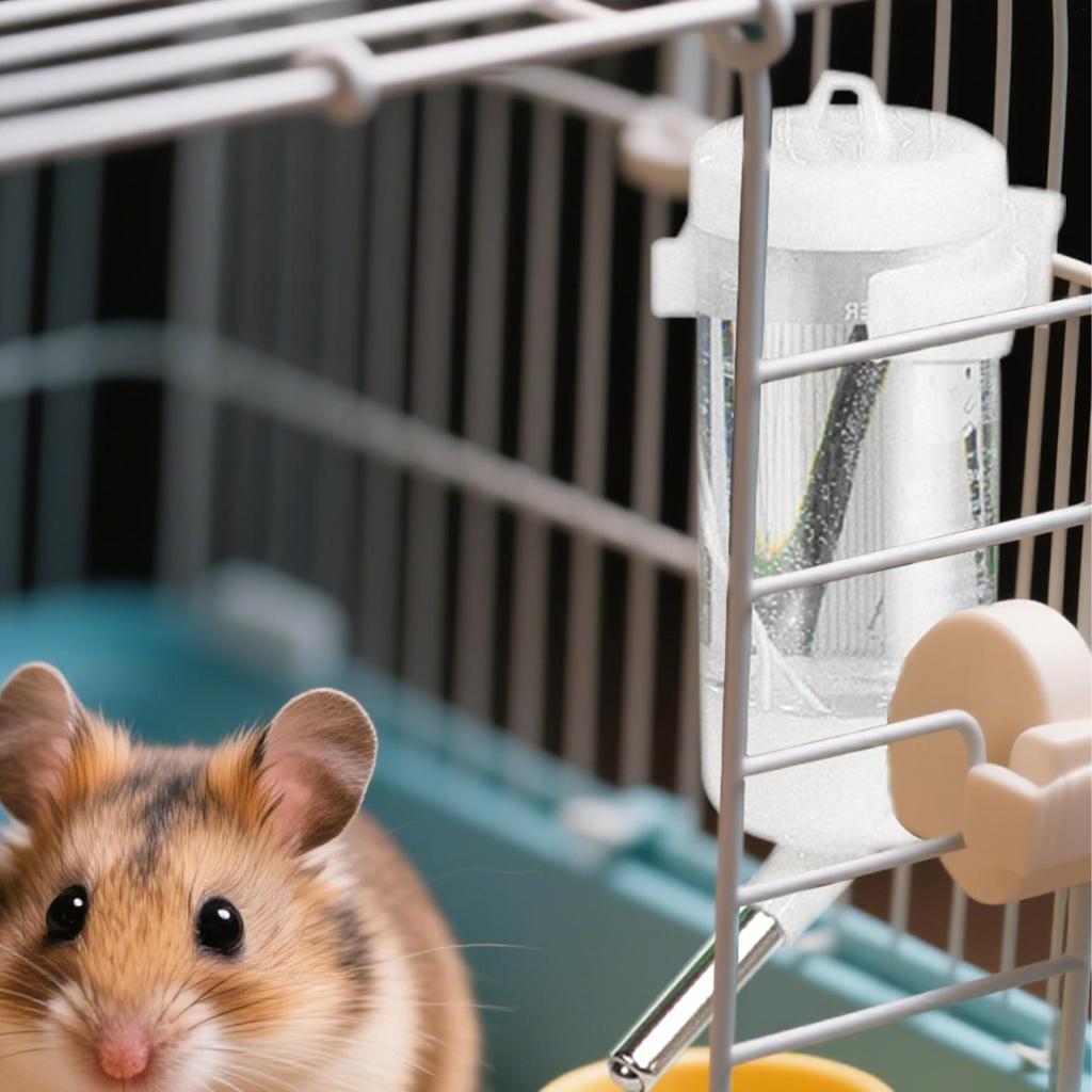 Hamster Drinker Water Bottle No Drip Small Animal Water Dispenser Pet Drinker Stand for Guinea Pigs/Hamsters/Bunnies/Ferrets