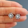 Unisex Irregular Moissanite Stud Earrings In Sterling Silver - Hip Hop Fashion