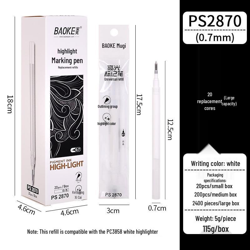 Boke Gold Glitter & White Highlight 1.0mm Gel Pen Set for Creative Drawing and Journaling