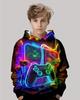 Boys Graphic Game Hoodie Long Sleeve Spring Fall Fashion Streetwear Kids Hooded Outdoor Casual Daily Regular Fit