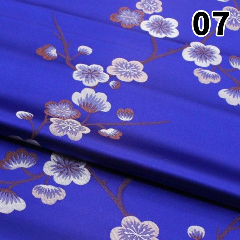 100x75cm Chinesischer Stil Jacquard Brokatstoff Pflaume bedrucktes Tuch für DIY Nähen Mongolische Robe Antikes Bühnenkostüm