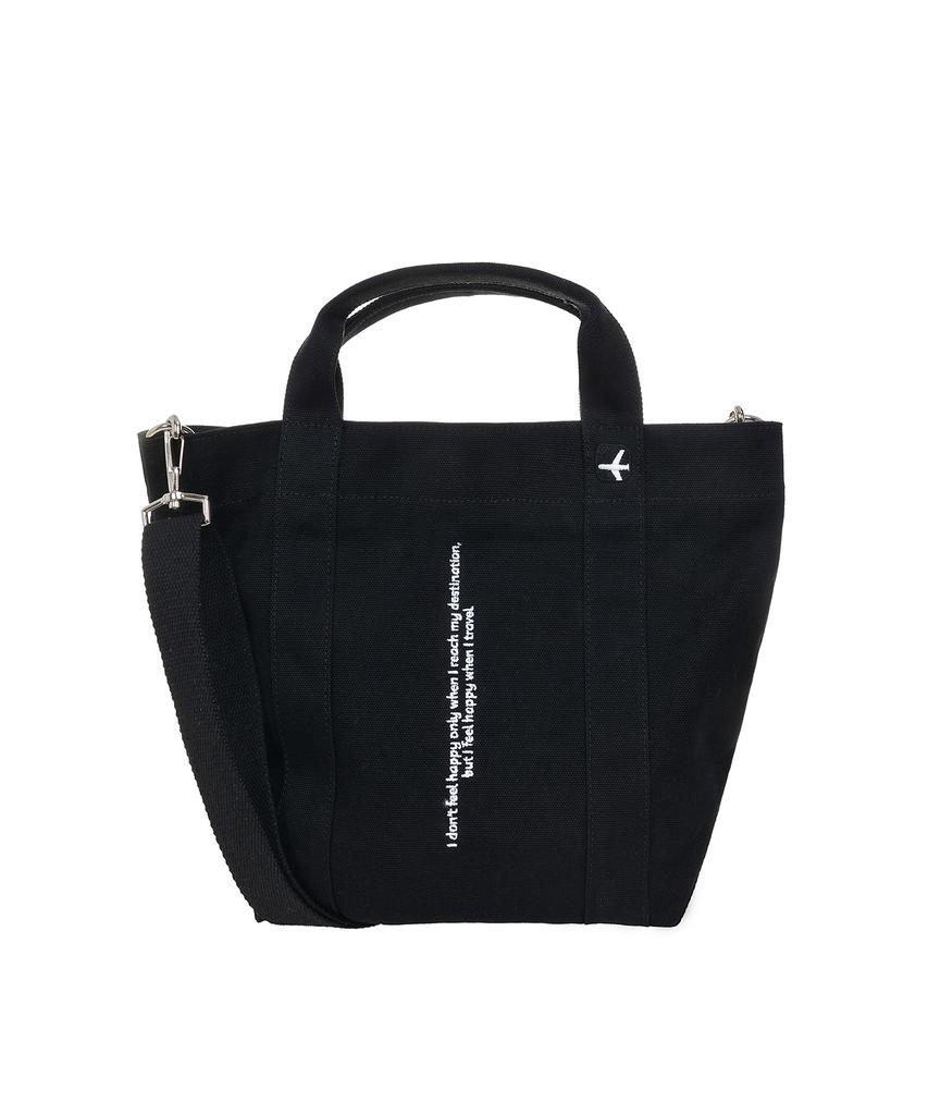 Viamonoh Daily Tote Canvas Bag (Black)