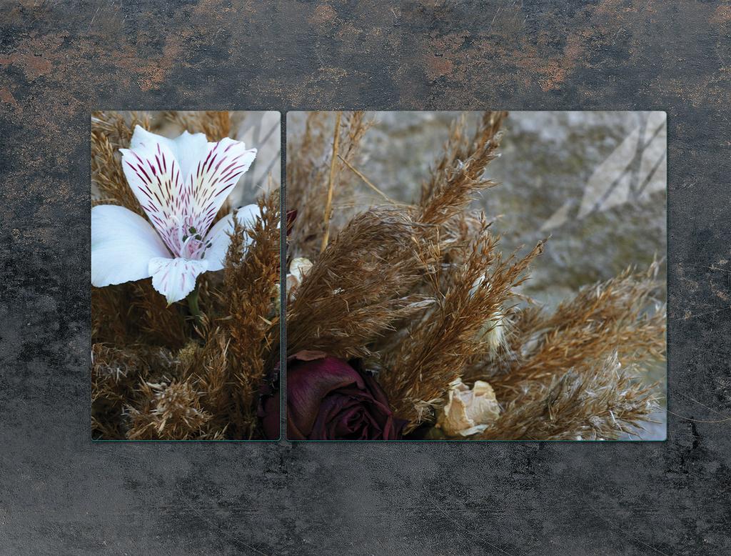 SZKLANA PŁYTA OCHRONNA NA KUCHENKĘ 90x52 ORCHIDEA