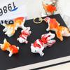 2Pcs Silicone Keychain Pendant Mold 3D Goldfish Silicone Keychain Mold Jewelry Pendant Resin Epoxy Mold Casting DIY