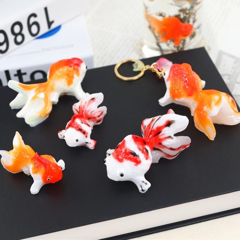 2Pcs Silicone Keychain Pendant Mold 3D Goldfish Silicone Keychain Mold Jewelry Pendant Resin Epoxy Mold Casting DIY