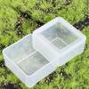 Practical Black/White Plastic Breeding Feeders Box Anti-escape Double Box Reptile Feeding Bowl 2 In 1 Plastic Worm Dish Snake