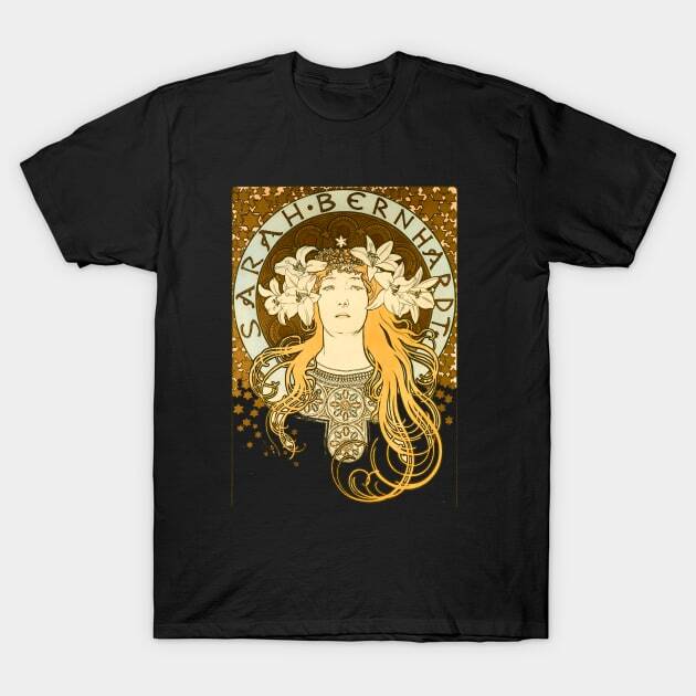 Alphonse Mucha Art Nouveau woman design T-Shirt S-5XL Fast Shipping S
