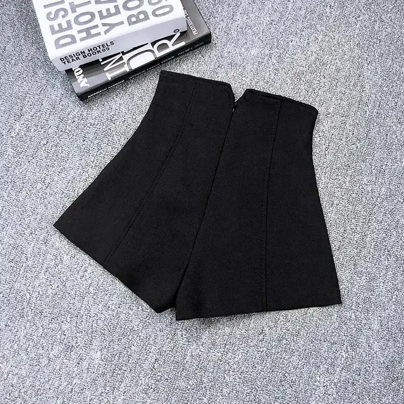 

Women High Waist Summer Shorts White Black Stretch Hotpants Elegant Wide Leg Mini Short Femme XL