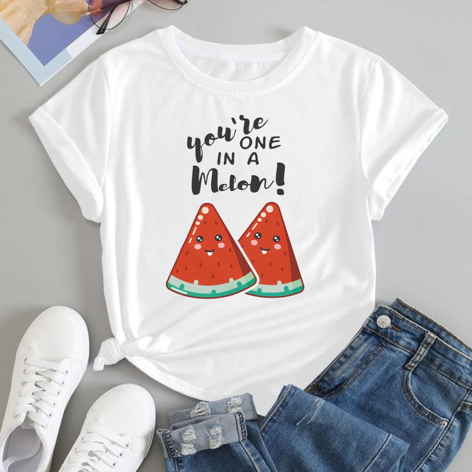 You re One In A Melon T-shirt Watermelon Summer Fruit Lover Unisex Gift T-Top 4XL