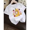 Children's Summer T-shirt, Soft and Skin-friendly, Loose and Comfortable, Cute Cat Print Short Sleeves