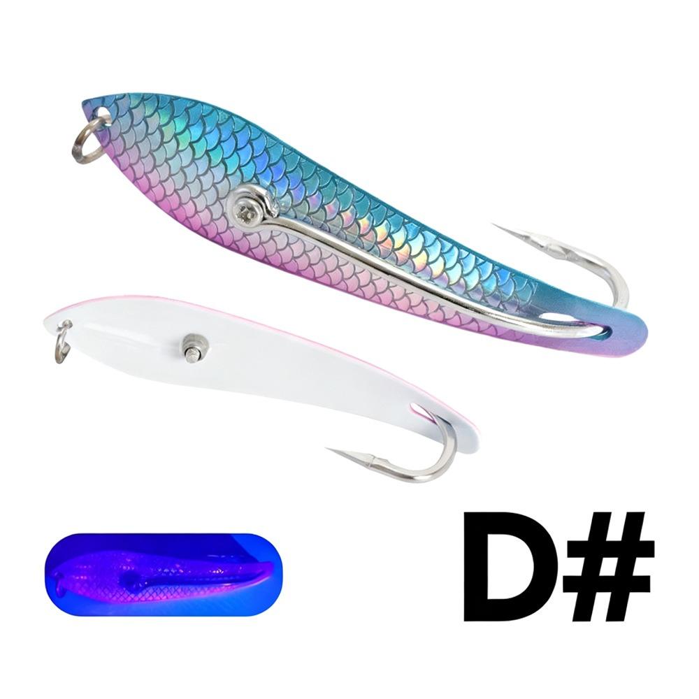 4.06 Inch Fishing Bait 3D Fish Scale Metal Sequin Bait Jig Lure Deep Sea Lure  Trolling Fishing