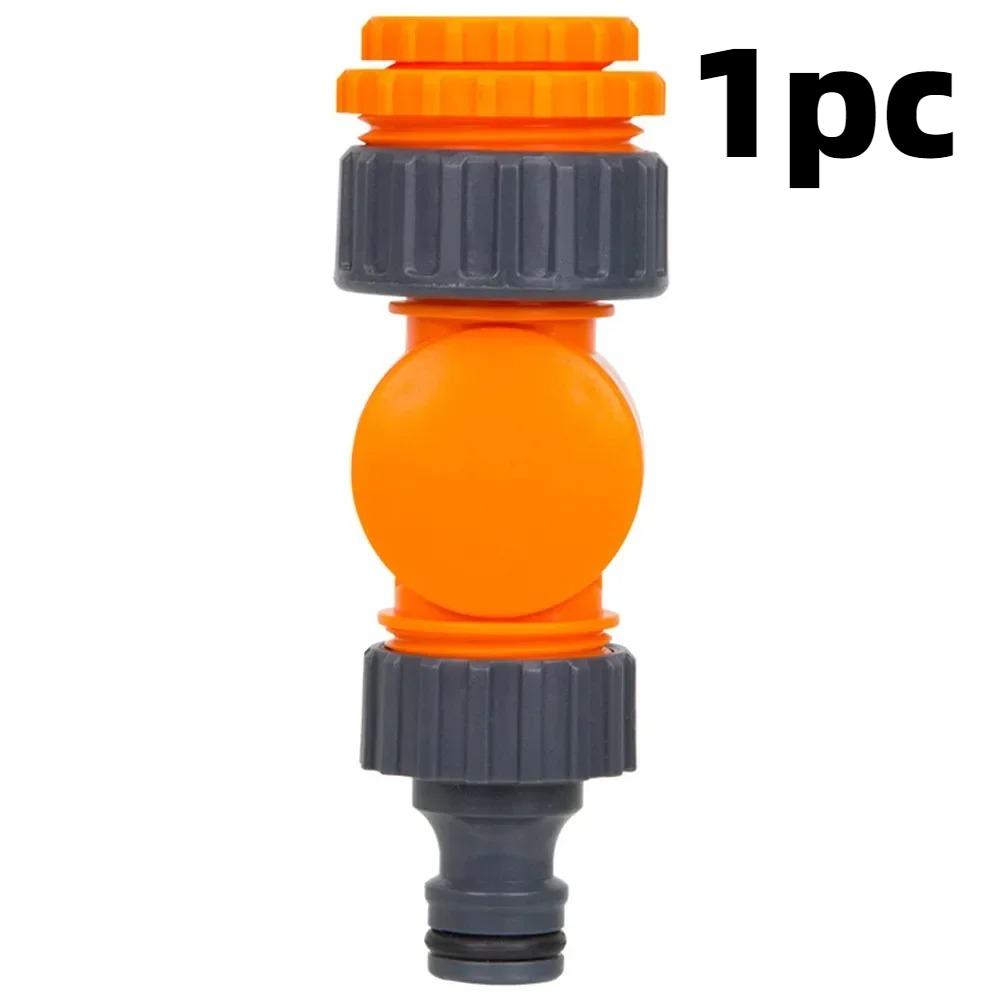 4PCS Universal Hose Connector 360-degree Free Rotation Control Valve with 2 Size Adapters Plastic Quick Distributor Adjust Water