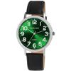 Wristwatch - EXCELLANC - Excellanc - Green Dial - 39 Mm Case - Black Faux Leather Strap