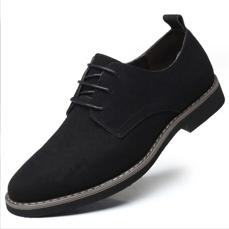 Fashion High Quality Brand Suede Leather Men Shoes Fashion Men Oxford Shoes Comfortable Formal Shoes For Men Sneakers Male Flat Footwear