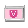 New Lovely 26 English Letter Pink Italian Charm Links Fit 9MM Stainless Steel Bracelet Women Men DIY Birthday Making Gift