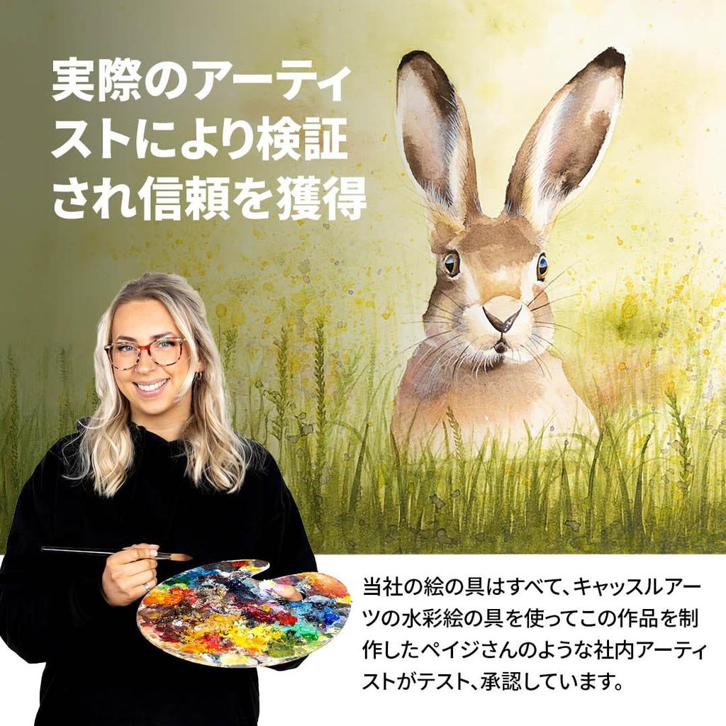 Castle Art Supplies 24 x 12ml Watercolor Paint Set Improved Formula Value for Adult Artists Rich Colors Just Squeeze the Mix with and Become Creative