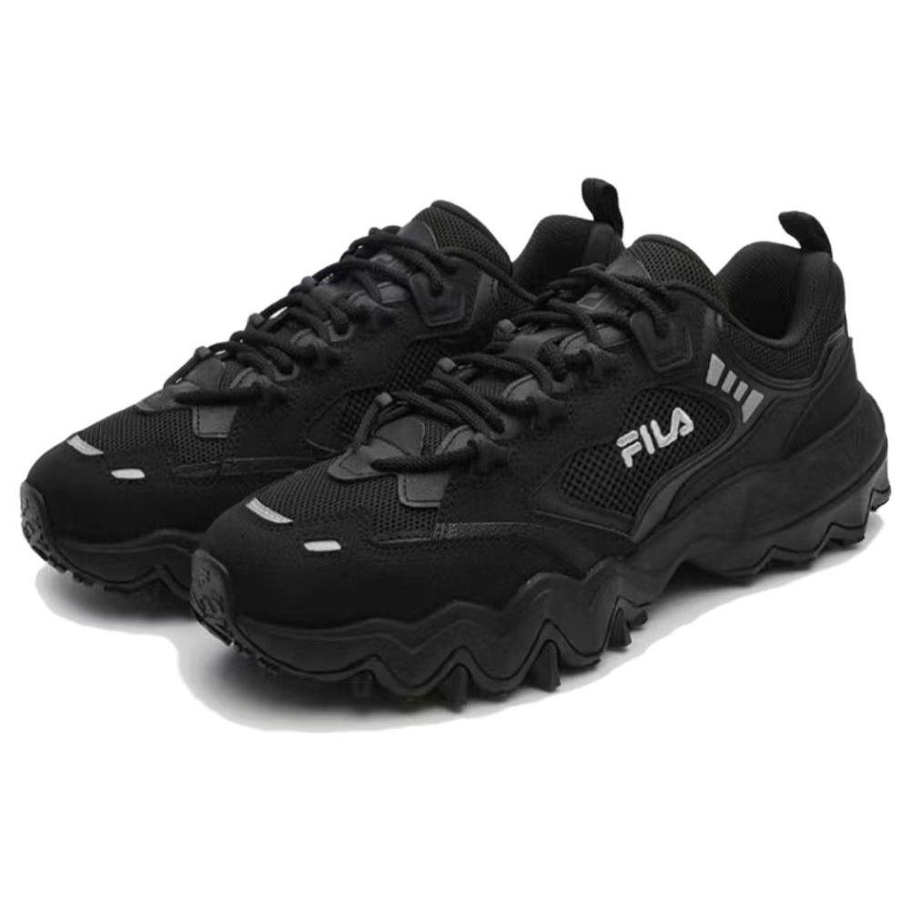 FILA Oakmont 3 Fabric Synthetic Leather TPU Comfortable Low Top Dad Shoes Men sneaker Black F12M332105FBK