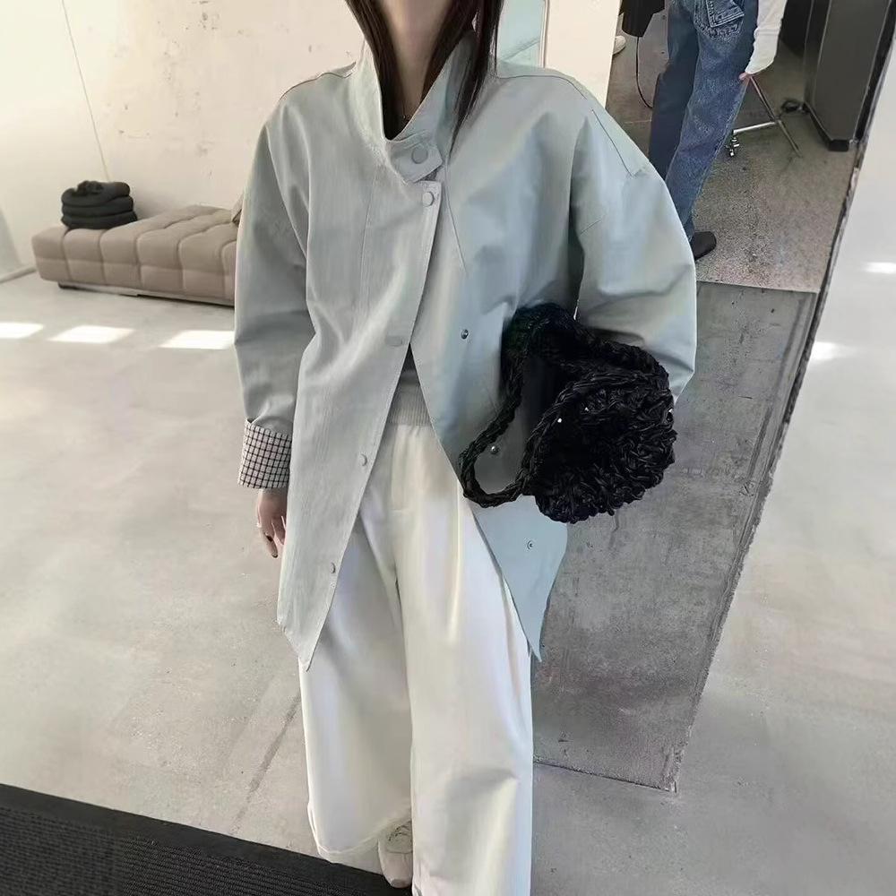 Korean-British Style Women's Mid-Length Trench Coat - Retro, Versatile, High-End for Spring & Autumn 2025