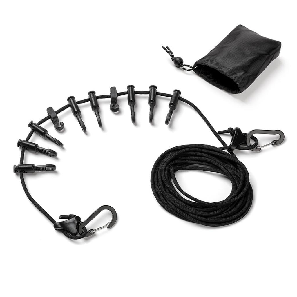 Campsite Storage Strap Portable Windproof Multifunctional Adjustable Outdoor Camping Clothesline