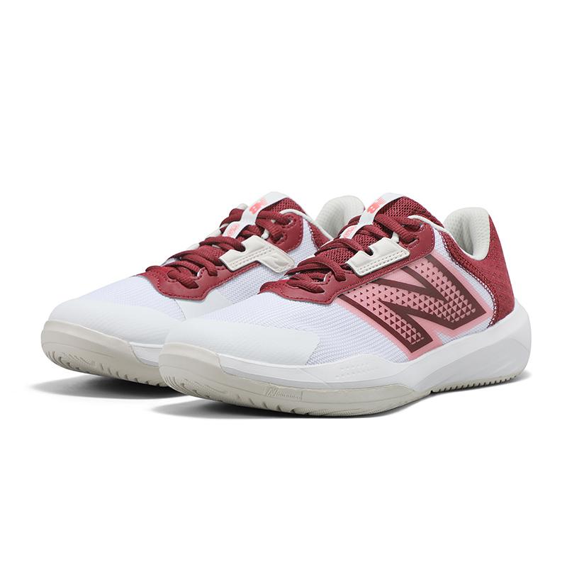 New Balance 696v6 Monarch Burgundy Women Sneakers White WCH696M6