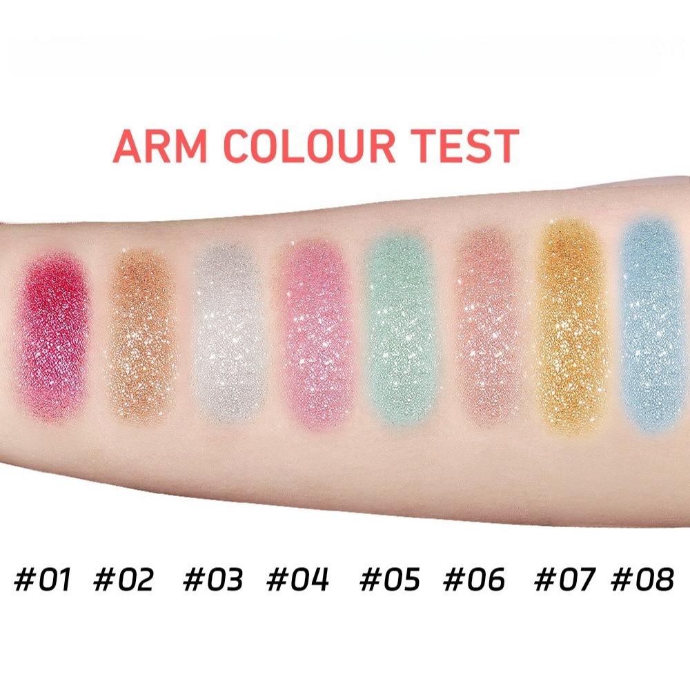 SAM SUGAR Fairy Powder Highlighter Glitter Patting Powder Cushion Sponge Shimmer Illuminator for Face Body Eye Contour Glow Makeup for Women