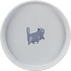 Gamelle pour chat - Trixie - Lot de 4 - Céramique - Plat - Large - 0,6 L