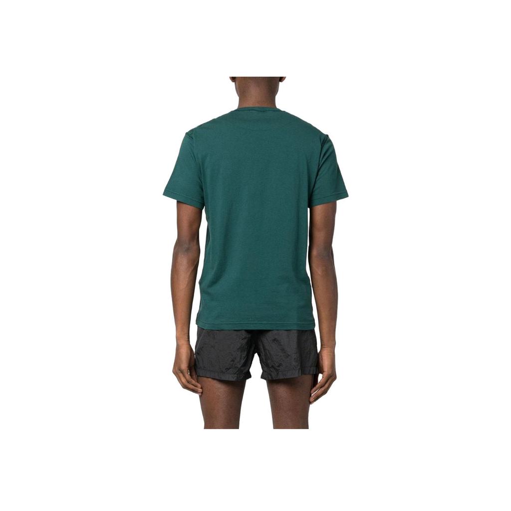 STONE ISLAND Ss23 Solid Color Logo Patch Crew Neck Short Sleeve T-Shirt Men T-Shirts Green 101523757-V0053