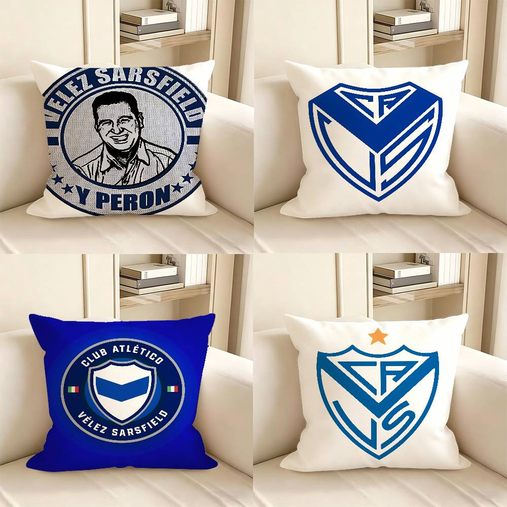 Pc SSarsfieldS Club AAtletico Velez Pillow Case Fashion Square Pillowcase Bedroom Sofa Room Ins Decoration Leisure