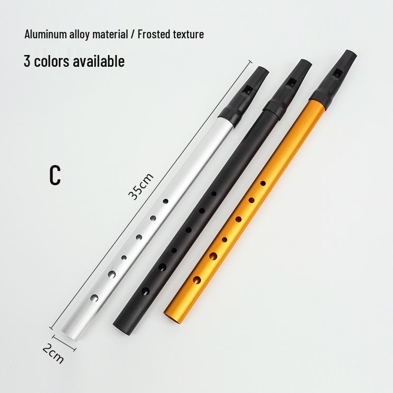 Irish Tin Whistle Beginner Flute, 6-Hole Metal, C & D Key, Soprano Alto Woodwind Recorder