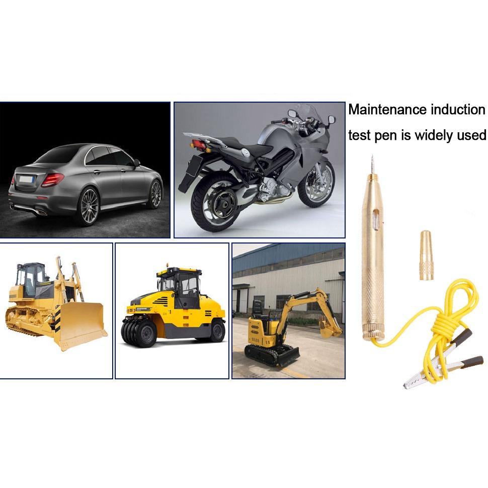 Current Voltage Tester with Alligator Clip Car Test Lamp Voltage Light Test Lamp 6V 12V 24V Car Test Lamp with Crocodile Clip for Cars Motorcycles