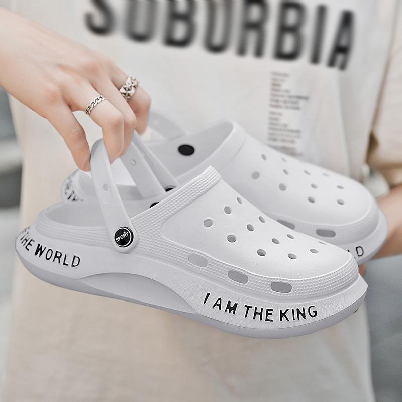 Men's Summer Slippers 2024 Luxury Casual Platform Barefoot Shoes For Men Comfortable Soft Beach Outdoor Trekking Garden Sandals