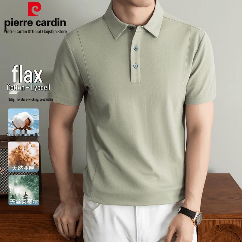 Pierre Cardin Men s Linen Blend Polo Shirt 52