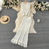 Gentle Cut Out Sleeveless Mid Length Long Length Tassel Summer Dress