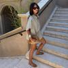 Striped Shirt Shorts Set Spring/Summer 2025 New Fashion Women's Comfort and Leisure 2-piece Set Loose Retro Versatile