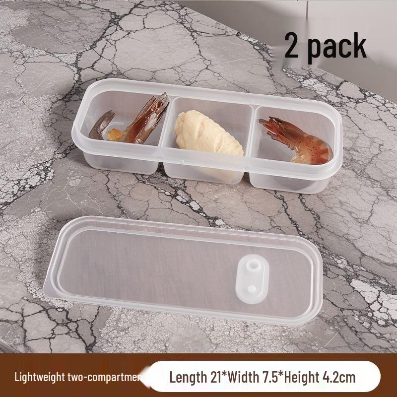 Household Compartmented Fresh-Keeping Box for Refrigerator - Ideal for Frozen Meat, Vegetables, and Food Portioning
